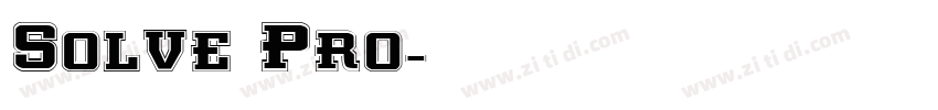 Solve Pro字体转换
